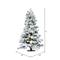 6ft. Pre-Lit Flocked Spruce Artificial Christmas Tree, Warm White Dura-Lit™ LED Lights